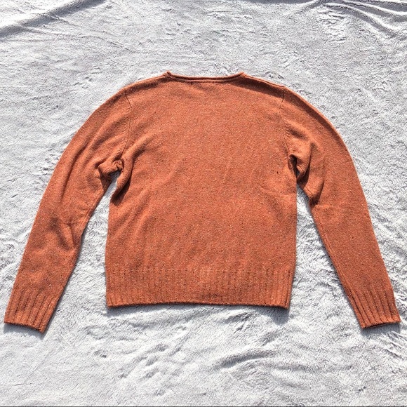 A.L.C Silk Noil Sweater Crew Neck pullover sweater orange - Picture 4 of 5